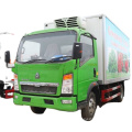 HOWO refrigerator truck 4x2 5 tons cooling vans for sale